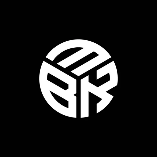 Desain Logo Surat Mbk Pada Latar Belakang Hitam Inisial Kreatif - Stok Vektor