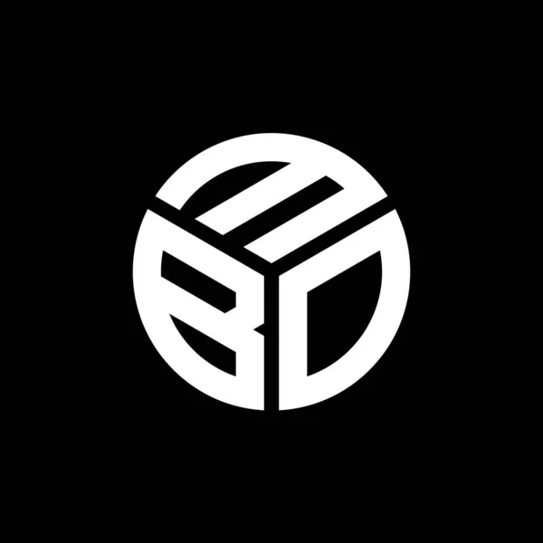 Mbo Letter Logo Design Auf Schwarzem Hintergrund Mbo Kreative Initialen — Stockvektor