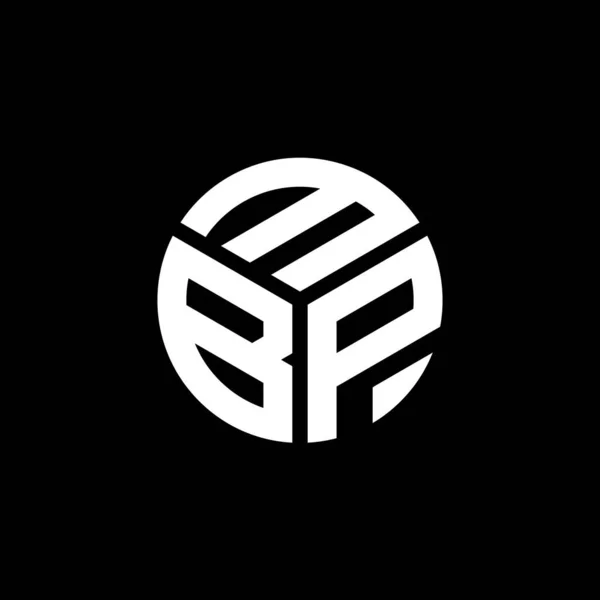 Siyah Arka Planda Mbp Harfi Logo Tasarımı Mbp Yaratıcı Harflerin — Stok Vektör