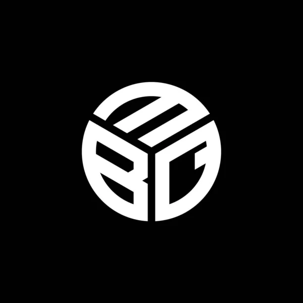 Projekt Logo Listu Mbq Czarnym Tle Kreatywne Inicjały Mbq Koncepcja — Wektor stockowy