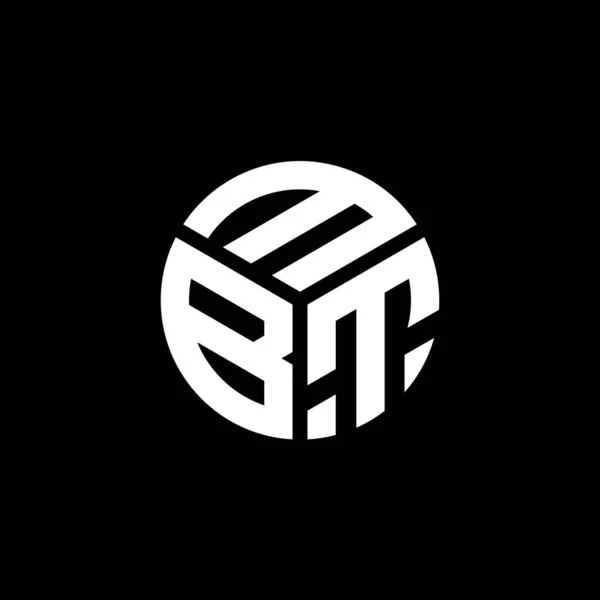 Mbt Brev Logotyp Design Svart Bakgrund Mbt Kreativa Initialer Brev — Stock vektor