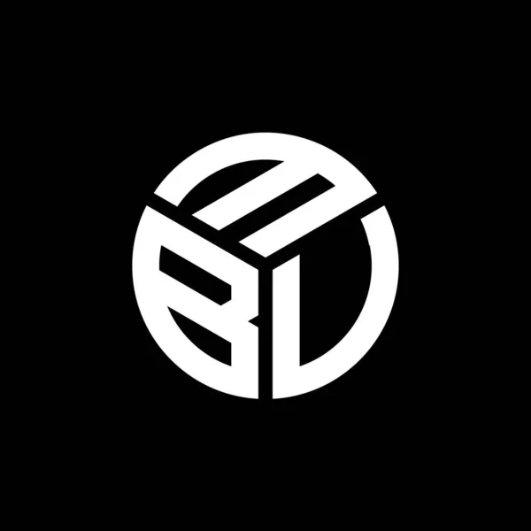 Mbu Logo Ontwerp Zwarte Achtergrond Mbu Creatieve Initialen Letter Logo — Stockvector