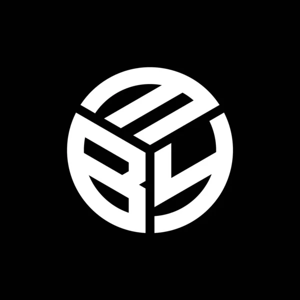 Siyah Arka Planda Mby Harfi Logo Tasarımı Mby Yaratıcı Harflerin — Stok Vektör