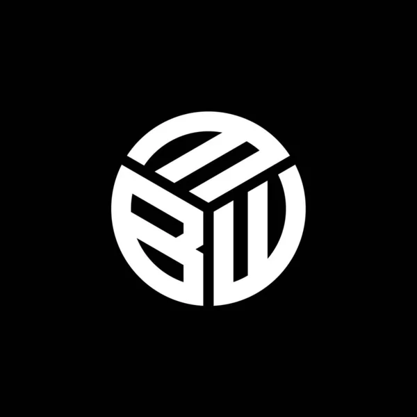 Mbw Letter Logo Design Auf Schwarzem Hintergrund Mbw Kreative Initialen — Stockvektor
