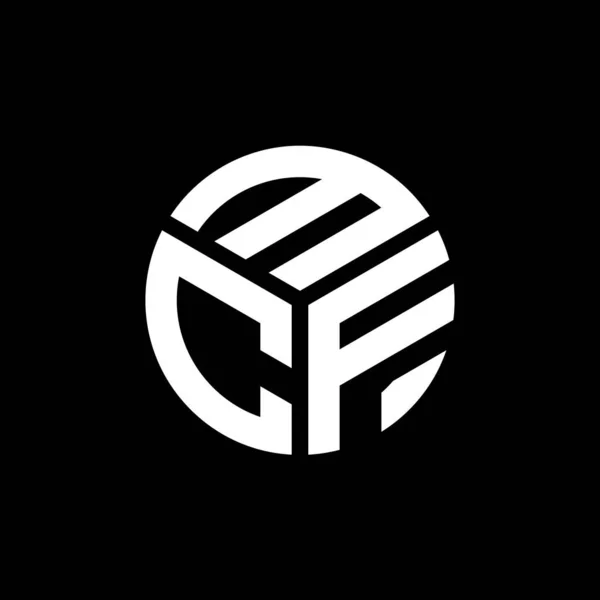 Σχεδιασμός Λογότυπου Γραμμάτων Mcf Μαύρο Φόντο Σχέδιο Λογοτύπου Δημιουργικών Αρχικών — Διανυσματικό Αρχείο