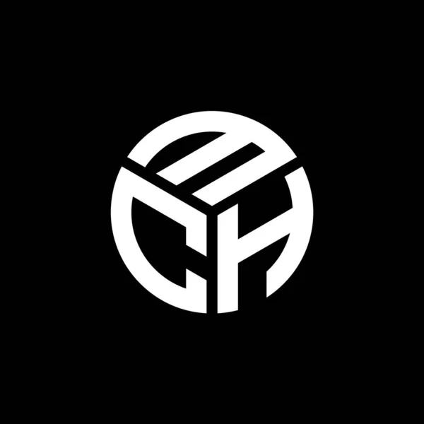 Projekt Logo Litery Mch Czarnym Tle Kreatywne Inicjały Mch Koncepcja — Wektor stockowy