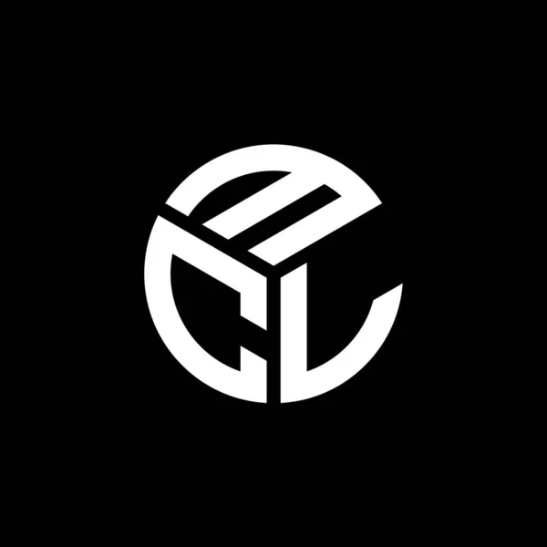 Diseño Del Logotipo Letra Mcl Sobre Fondo Negro Mcl Iniciales — Archivo Imágenes Vectoriales