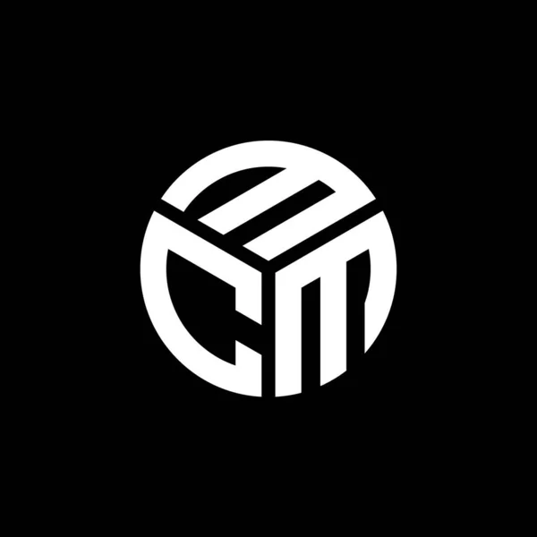 Diseño Del Logotipo Letra Mcm Sobre Fondo Negro Mcm Iniciales — Archivo Imágenes Vectoriales