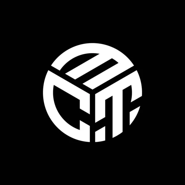 Σχεδιασμός Λογότυπου Γραμμάτων Mct Μαύρο Φόντο Δημιουργικά Αρχικά Mct Έννοια — Διανυσματικό Αρχείο