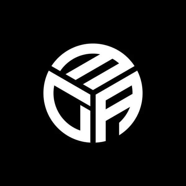 Mda Letter Logo Design Auf Schwarzem Hintergrund Mda Kreative Initialen — Stockvektor