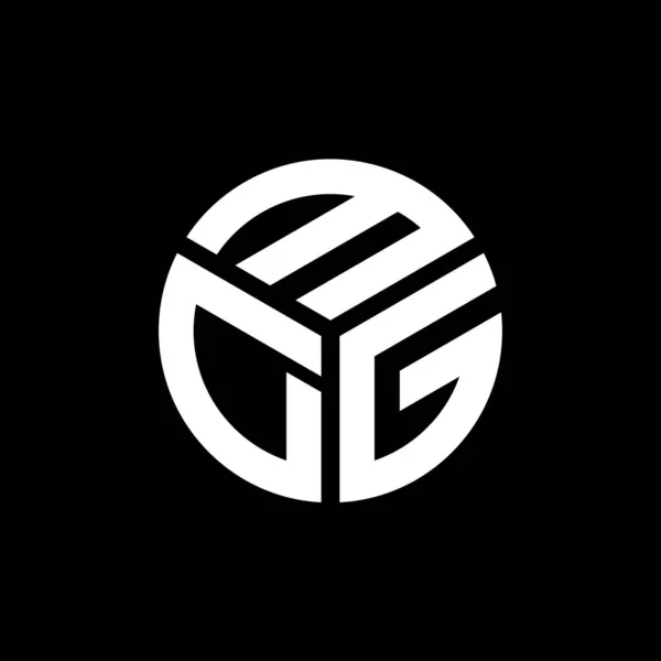 Дизайн Логотипу Літери Mdg Чорному Тлі Творчі Ініціали Mdg Концепція — стоковий вектор