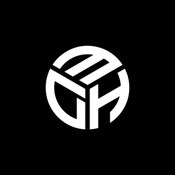 Mdh Letter Logo Design Auf Schwarzem Hintergrund Mdh Kreative Initialen — Stockvektor