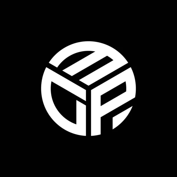 Logo Lettera Mdp Sfondo Nero Mdp Creativo Iniziali Lettera Logo — Vettoriale Stock