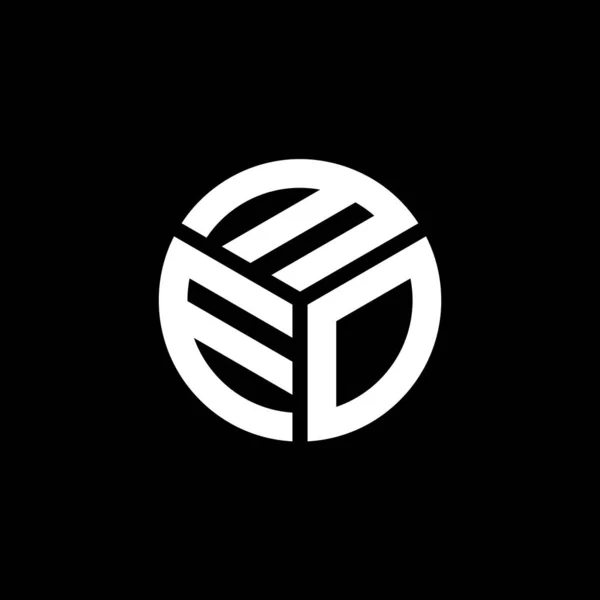 Logo Meo Sfondo Nero Meo Creativo Iniziali Lettera Logo Concetto — Vettoriale Stock