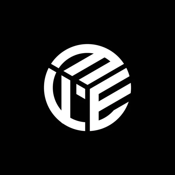 Diseño Del Logotipo Letra Mfe Sobre Fondo Negro Mfe Iniciales — Archivo Imágenes Vectoriales