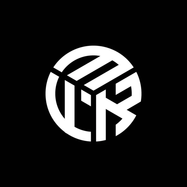 Mfk Carta Logotipo Design Fundo Preto Mfk Iniciais Criativas Conceito — Vetor de Stock