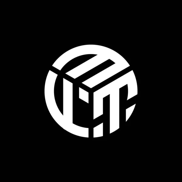Diseño Del Logotipo Letra Mft Sobre Fondo Negro Mft Iniciales — Archivo Imágenes Vectoriales