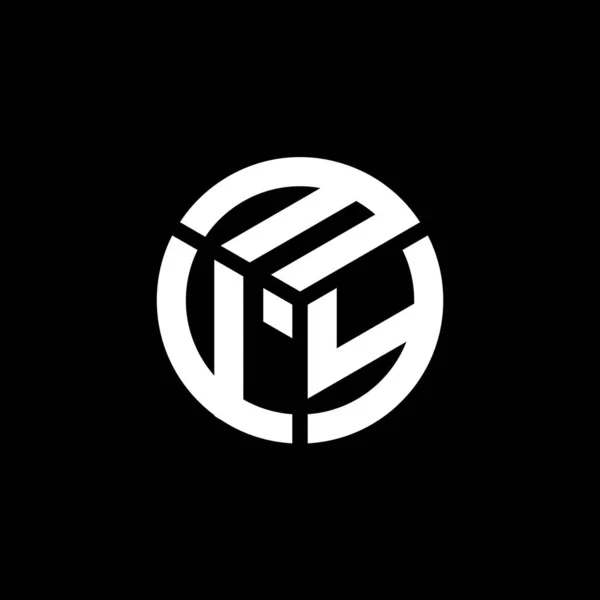 Diseño Del Logotipo Letra Mfy Sobre Fondo Negro Mfy Iniciales — Vector de stock