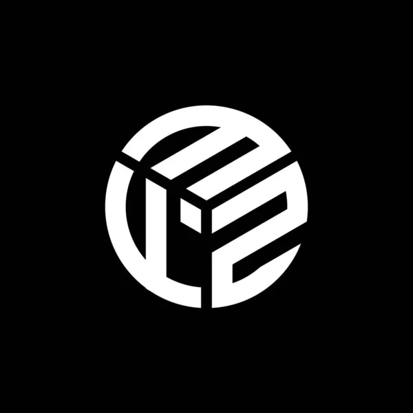 Diseño Del Logotipo Letra Mfz Sobre Fondo Negro Mfz Iniciales — Archivo Imágenes Vectoriales