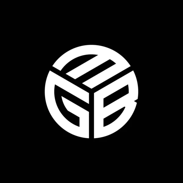 Projekt Logo Litery Mgb Czarnym Tle Kreatywne Inicjały Mgb Koncepcja — Wektor stockowy