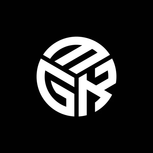 Mgk Lettre Logo Design Sur Fond Noir Mgk Initiales Créatives — Image vectorielle
