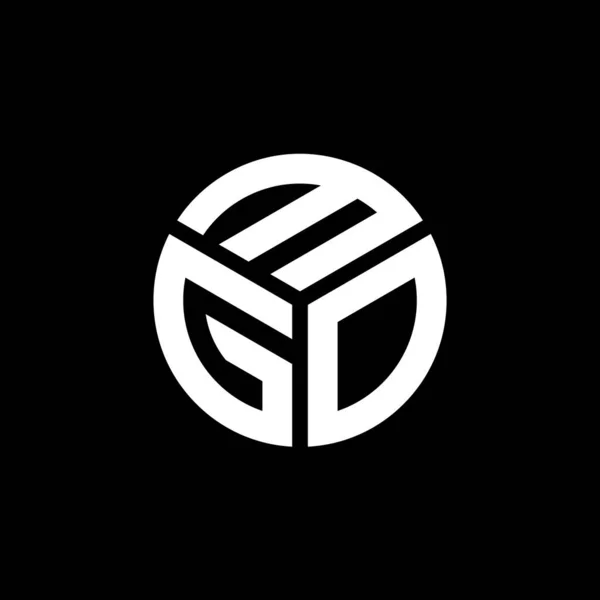 Σχεδιασμός Λογότυπου Γραμμάτων Mgo Μαύρο Φόντο Mgo Δημιουργική Αρχικά Γράμμα — Διανυσματικό Αρχείο