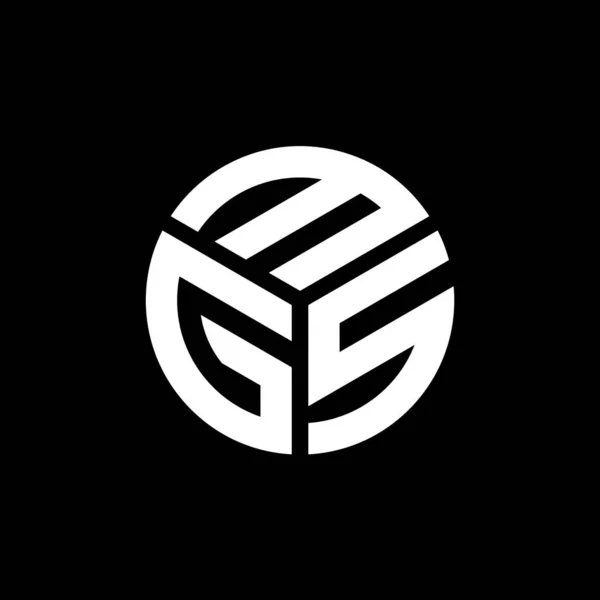 Mgs Logo Ontwerp Zwarte Achtergrond Mgs Creatieve Initialen Letter Logo — Stockvector