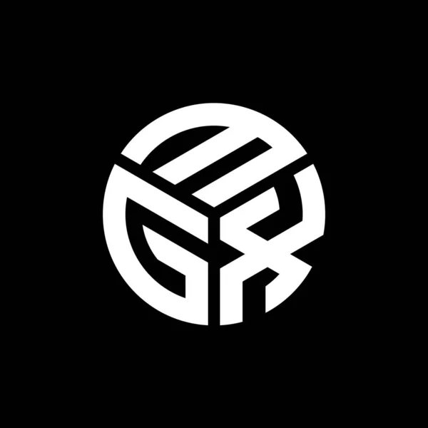 Формат Логотипу Mgx Чорному Тлі Творчі Ініціали Mgx Мають Поняття — стоковий вектор