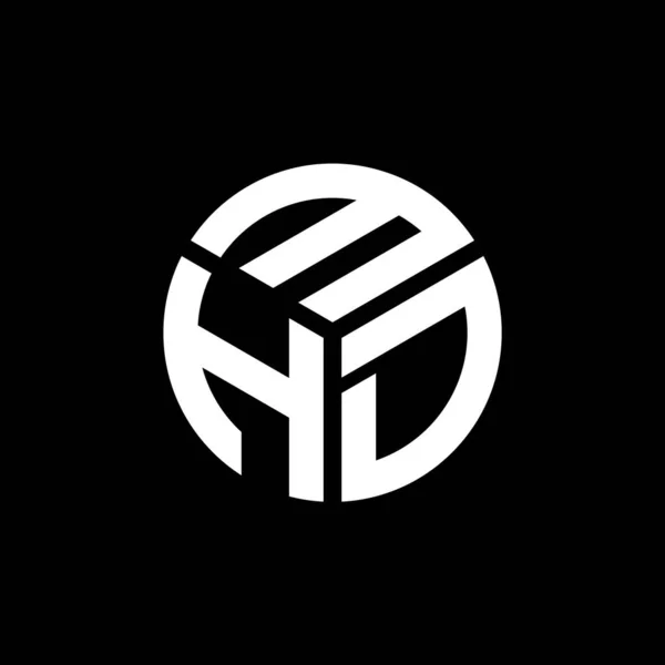 Σχεδιασμός Λογότυπου Γραμμάτων Mhd Μαύρο Φόντο Mhd Δημιουργική Αρχικά Γράμμα — Διανυσματικό Αρχείο