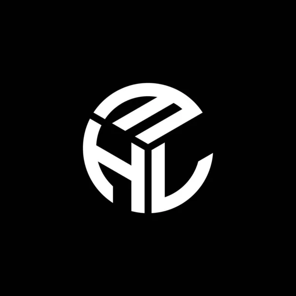 Projekt Logo Litery Mhl Czarnym Tle Mhl Twórcze Inicjały Koncepcja — Wektor stockowy