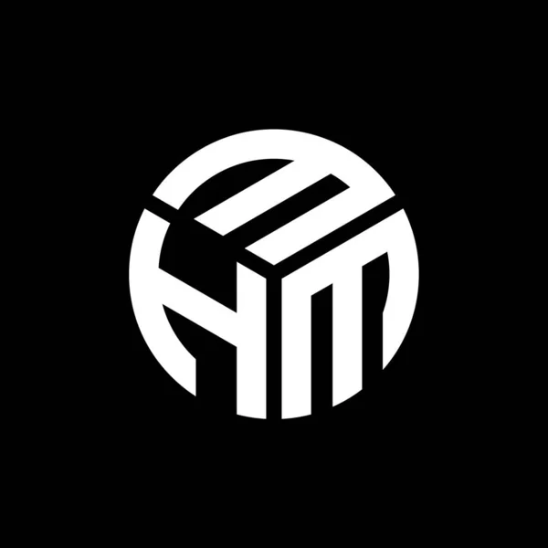 Mhm Brief Logo Design Auf Schwarzem Hintergrund Mhm Kreative Initialen — Stockvektor