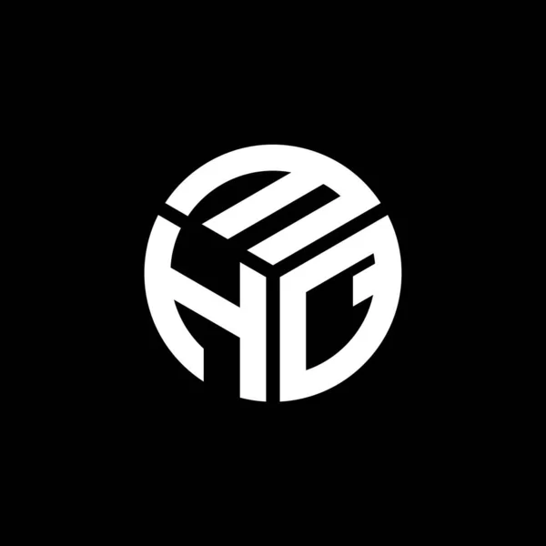 Mhq Дизайн Логотипу Чорному Тлі Творчі Ініціали Mhq Мають Поняття — стоковий вектор
