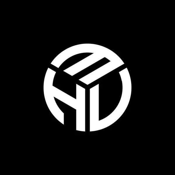 Mhv Дизайн Логотипу Літер Чорному Тлі Творчі Ініціали Mhv Мають — стоковий вектор