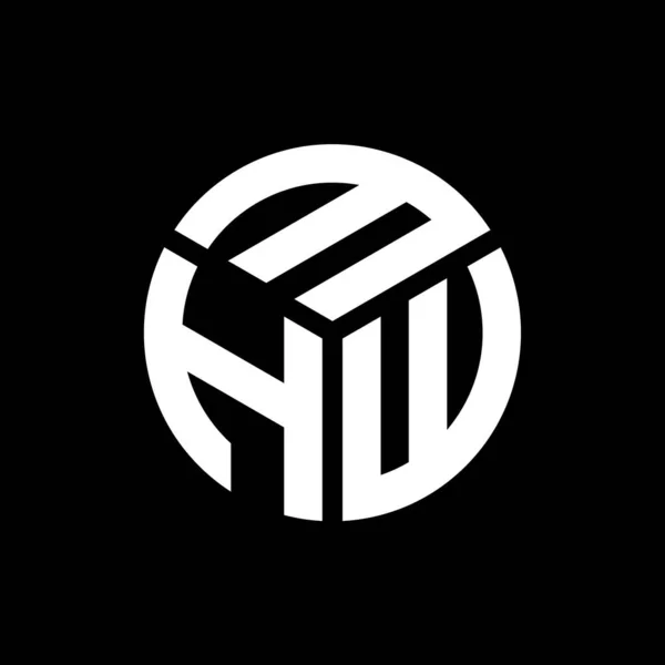 Projekt Logo Litery Mhw Czarnym Tle Mhw Twórcze Inicjały Koncepcja — Wektor stockowy