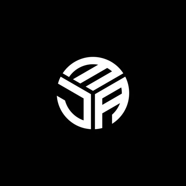 Mja Letter Logo Design Black Background Mja Creative Initials Letter — Stock Vector