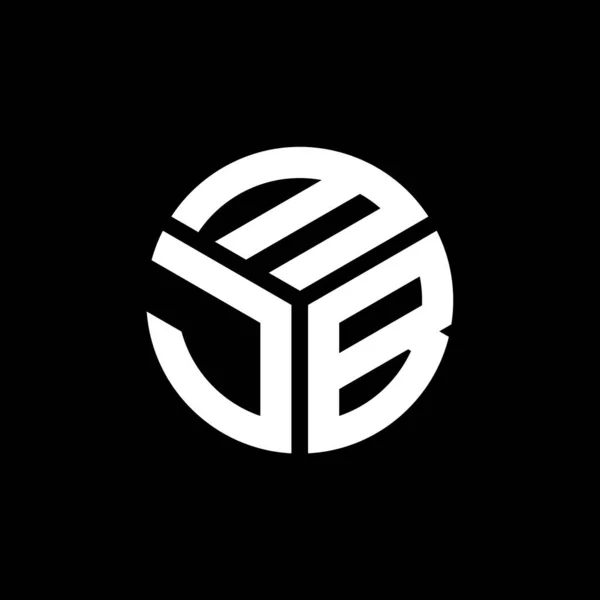 Logo Desain Huruf Mjb Pada Latar Belakang Hitam Inisial Kreatif - Stok Vektor