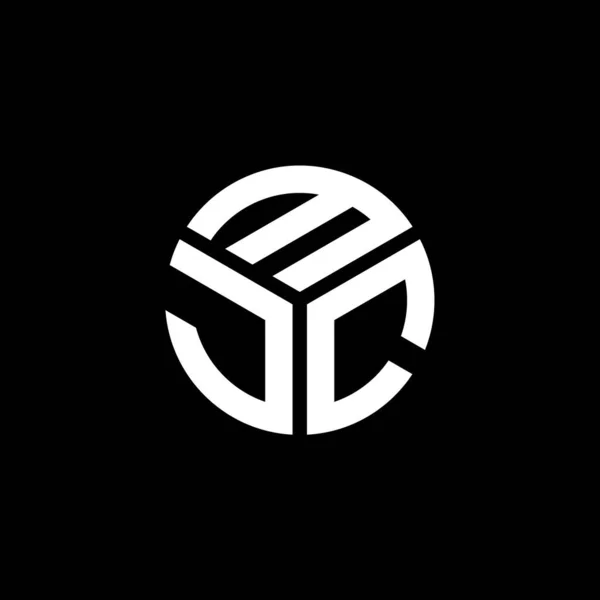 Mjc Дизайн Логотипу Чорному Тлі Творчі Ініціали Mjc Мають Поняття — стоковий вектор