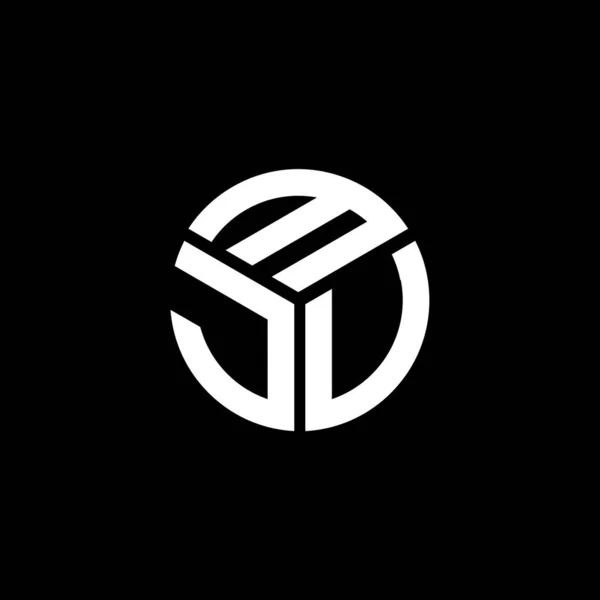 Mjv Buchstabe Logo Design Auf Schwarzem Hintergrund Mjv Kreative Initialen — Stockvektor