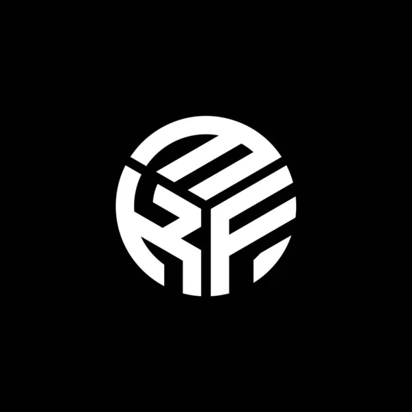Mkf Schriftzug Logo Design Auf Schwarzem Hintergrund Mkf Kreative Initialen — Stockvektor