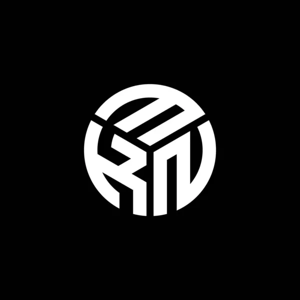 Σχεδιασμός Λογότυπου Γραμμάτων Mkn Μαύρο Φόντο Mkn Δημιουργική Αρχικά Γράμμα — Διανυσματικό Αρχείο