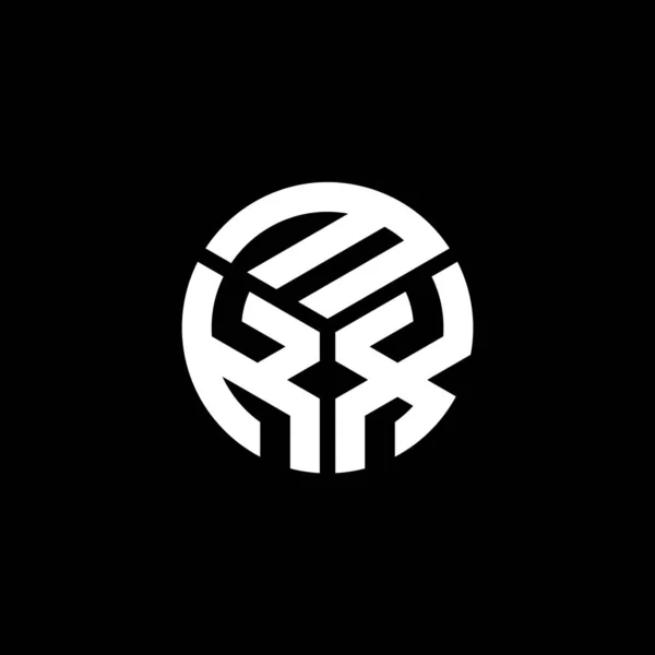 Siyah Arkaplanda Mkx Harf Logosu Tasarımı Mkx Yaratıcı Harflerin Baş — Stok Vektör