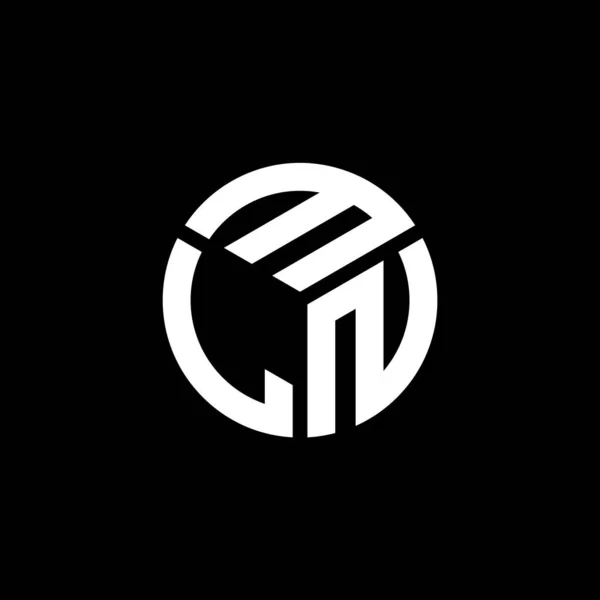 Logo Mln Sfondo Nero Mln Creativo Iniziali Lettera Logo Concetto — Vettoriale Stock