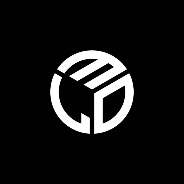 Mlo Písmeno Logo Design Černém Pozadí Mlo Kreativní Iniciály Koncept — Stockový vektor