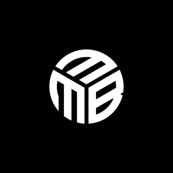 Mmb Letter Logo Design Auf Schwarzem Hintergrund Mmb Kreative Initialen — Stockvektor