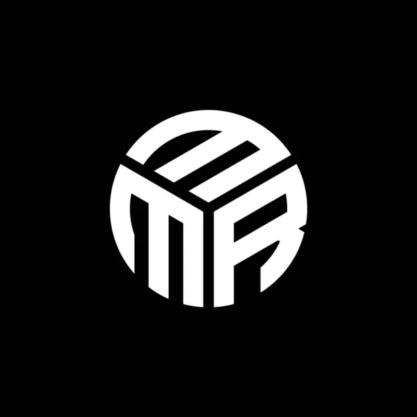Mmr Letter Logo Design Auf Schwarzem Hintergrund Mmr Kreative Initialen — Stockvektor