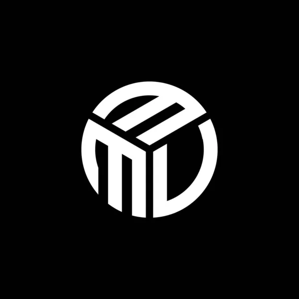 ブラックを基調としたMmuレターロゴデザイン Mmuクリエイティブイニシャルレターロゴコンセプト Mmuレターデザイン — ストックベクタ