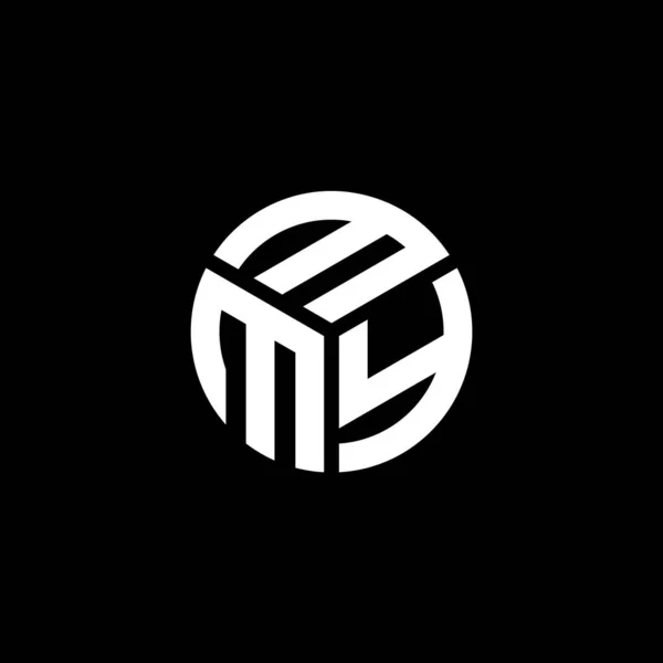 黑色背景上的Mmy字母标识设计 Mmy创意的首字母首字母标识概念 Mmy信件设计 — 图库矢量图片