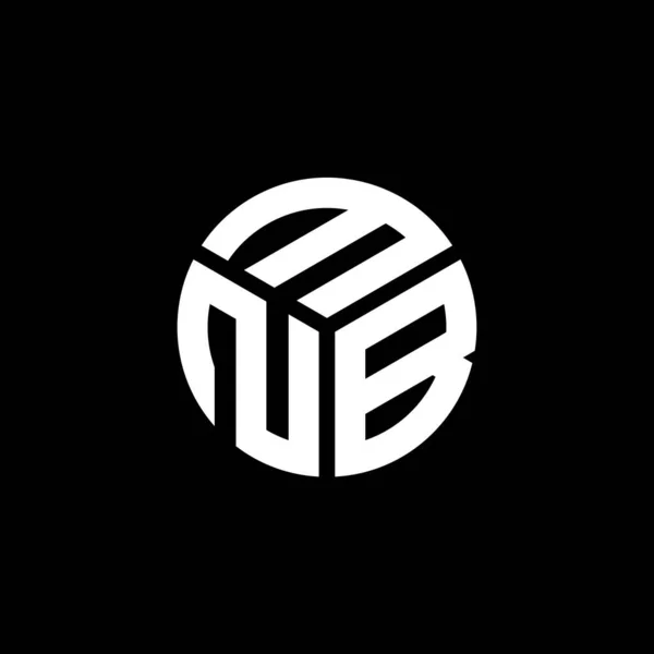 Design Logotipo Letra Mnb Fundo Preto Mnb Iniciais Criativas Conceito — Vetor de Stock