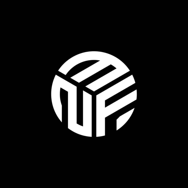Mnf Letter Logo Design Black Background Mnf Creative Initials Letter — Stock Vector