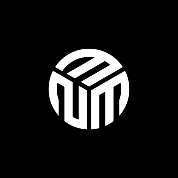 Mnm Design Logotipo Carta Fundo Preto Mnm Iniciais Criativas Conceito —  Vetores de Stock